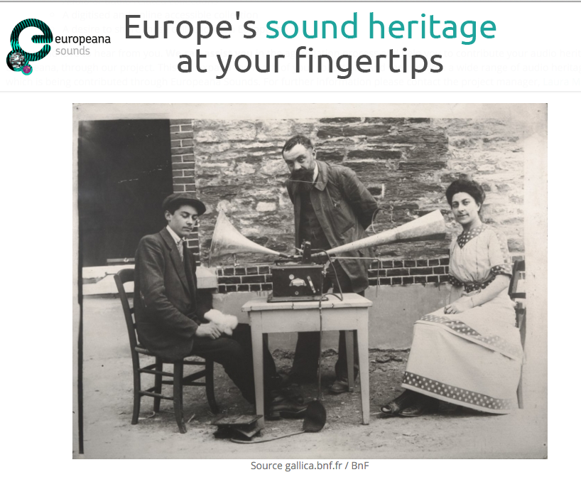 ΤΟ ΕΡΓΟ EUROPEANA SOUNDS http://www.europeanasounds.