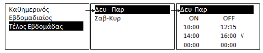 Με ηα πιήθηξα P4 ή P6, πεξλάηε ζηελ επηινγή Πξνγξακκαηηζκφο θαη επηβεβαηψζηε κε ην πιήθηξν P3.