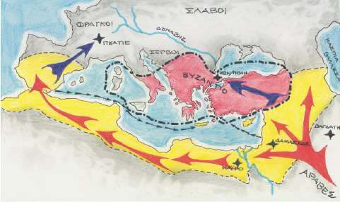 Τζιχάντ (ιερός πόλεμος) = θρησκευτικός πόλεμος, ή πόλεμος για τη διάδοση ή υπεράσπιση του Ισλάμ. Χαλίφης = τίτλος των διαδόχων του προφήτη Μωάμεθ στην πολιτική και θρησκευτική αρχηγία του Ισλάμ.