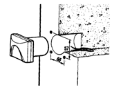 - Incassare il contenitore della fotocellula e applicare i tasselli al muro come indicato nella Fig. 2. - Effettuare i collegamenti al corpo della fotocellula tenendo i fili più corti possibile.
