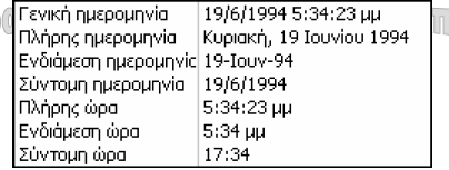 Ημερομθνία/Ώρα Από το πτυςςόμενο πλαίςιο καταλόγου