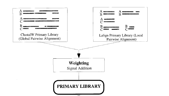 Σχήµα 3.3: Primary Library Στόχος είναι ο αποτελεσµατικός συνδυασµός των local και global alignments.
