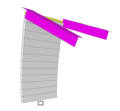 Προσομοίωση δομικών στοιχείων: Τοιχώματα Ο/Σ Προσομοίωση με γραμμικά πεπερασμένα στοιχεία - Τοποθετείται ισοδύναμος στύλος στον άξονα του τοιχώματος - Στο ύψος των ορόφων χρησιμοποιούνται στερεοί