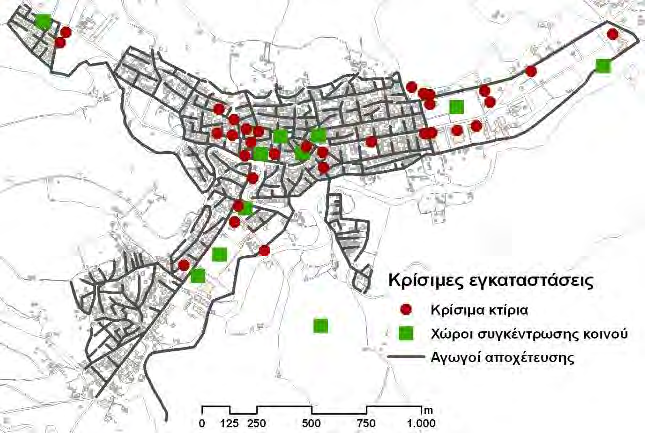 του κάθε συστήματος, και η αποτύπωση αυτών σε αντίστοιχους θεματικούς χάρτες. Η παραπάνω μεθοδολογία εφαρμόστηκε για το δίτυο αποχέτευσης των Γρεβενών.