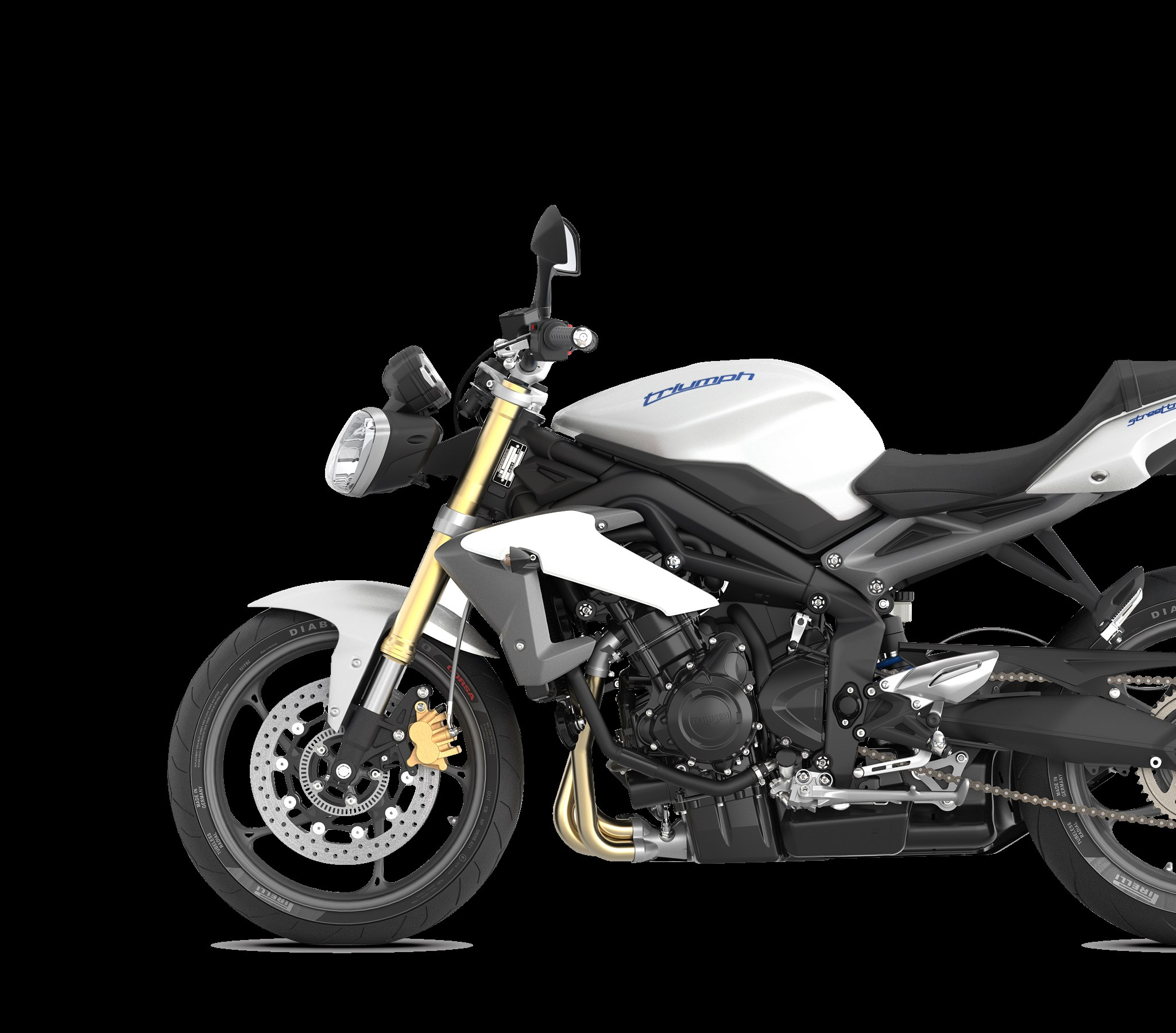 Street Triple ABS (8.490,00 ) PRODUCT INFORMATION OVERVIEW Αυτή η μοτοσικλέτα είναι πραγματικά η επιτομή του πνεύματος της Triumph.