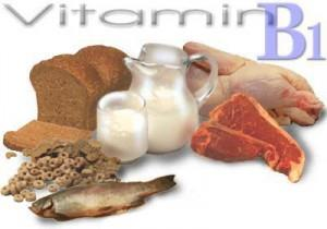 Surse alimentare drojdia de bere, germenii cerealelor, fasole şi mazăre uscată, carne de porc, viscere (ficat, inimă).