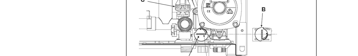 10 ΠΙΕΣΟΣΤΑΤΗΣ ΝΕΡΟΥ Ο πιεσοστάτης νερού (C εικ.17/a) παρεμβαίνει μπλοκάροντας τη λειτουργία του λέβητα αν η πίεση πέσει κάτω από τα 0,6bar.
