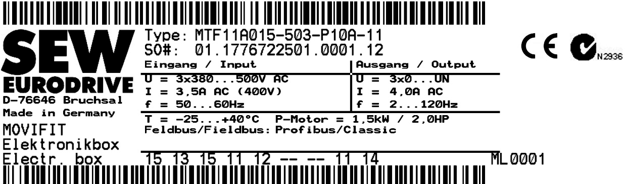 MOVIFIT DI07 DI06 DI05 DI04 DI03 DI02 DI01 DI00 DI08 DI09 SYS-F BUS-F DI15/Do03 RUN-PS RUN 24V-S 24V-C Σέρβις Αντικατάσταση συσκευής EBOX 9 9.