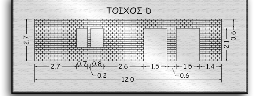 2002-2003 Σχήµα 2.4: Όψη τοίχου D 3.