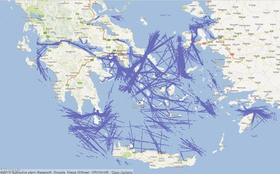 το σύνολο δεδομένων περιέχει διαδρομές 887 πλοίων στην Ελλάδα κατά την περίοδο