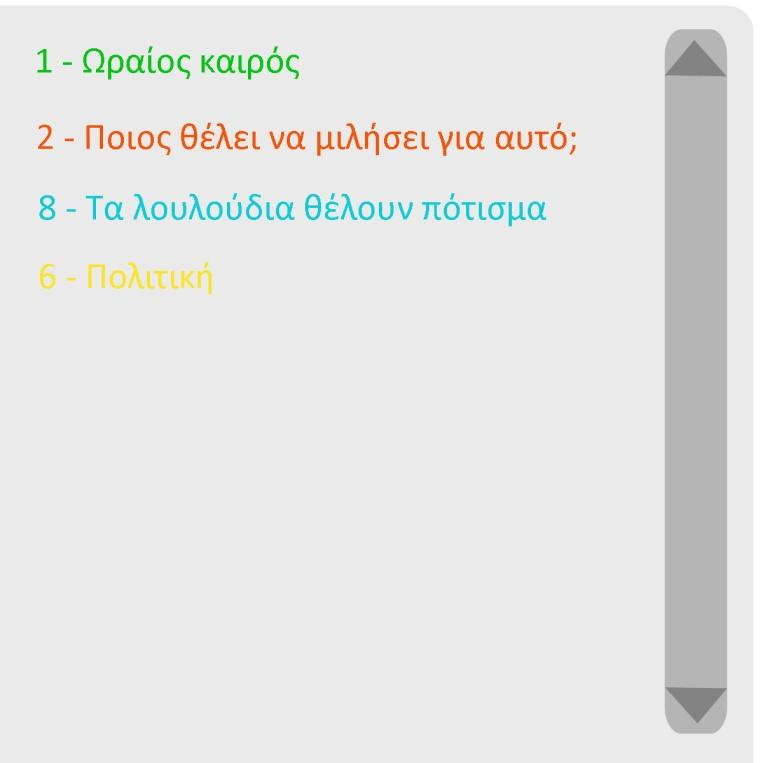 ξεχωρίζουν. Στην αρχή κάθε μηνύματος θα εμφανίζεται ο αριθμός του κύβου από τον οποίο εστάλη.