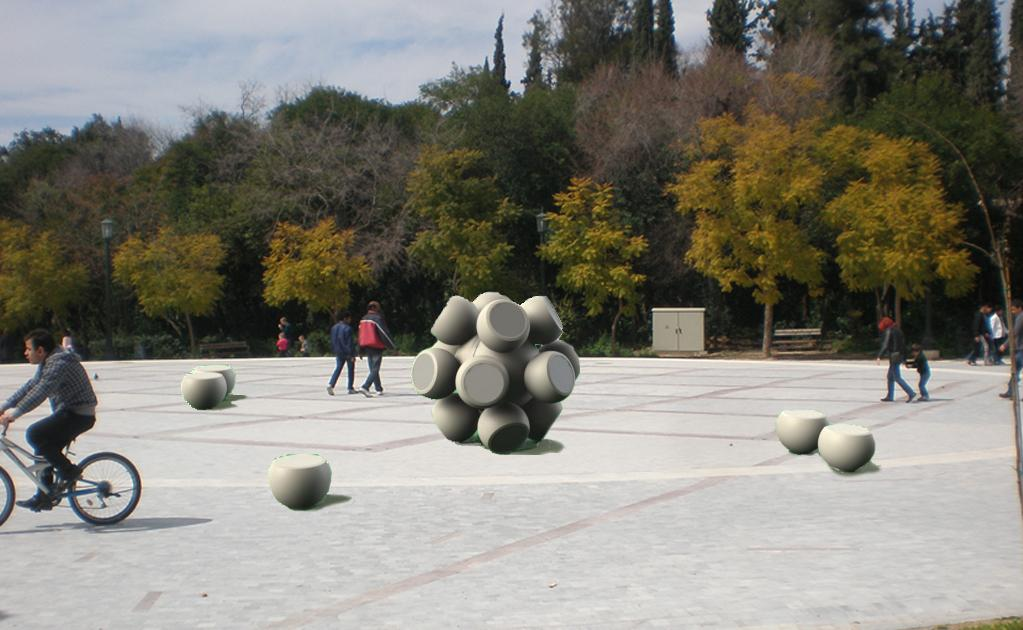 Στην κεντρική πλατεία του πάρκου Όψεις