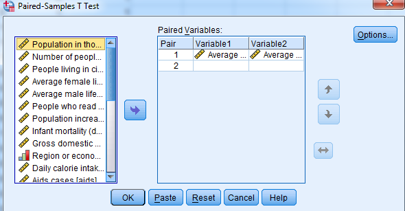 Η διαδικασία Paired-Samples T Test Are