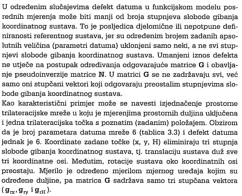 Aalza obrada geodekh mjereja NOTA BENE: NOTA BENE: Ako je rječ o 3D mrež u kojoj NISU mjeree