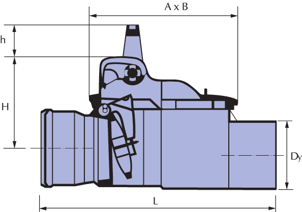 33+248 ABS ABS PVCu Nepovratna klapna