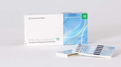 kataloški broj DOA006 DOA MULTIGNOST 10 TEST PANEL Test panel za otkrivanje 10 vrsta droga u urinu Za otkrivanje 10 različitih vrsta droga (THC -