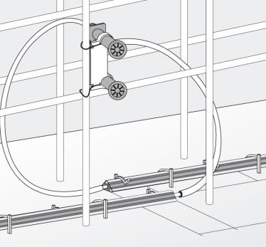 Fixing clips Sika FUKO Combi 1 Σημεία εφαρμογής ενεμάτων: Ανά 8 μέτρα, σε κάθε επικάλυψη, πρέπει να πραγματοποιηθεί σύνδεση στο σημείο εφαρμογής ενέματος.