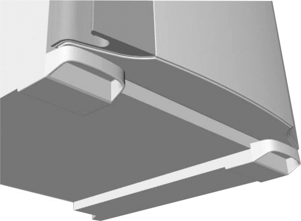 Το μπροστινό κάτω μέρος της συσκευής διαθέτει χειρολαβές για να διευκολύνεται η αλλαγή θέσης. Η συσκευή μπορεί να τοποθετηθεί είτε μόνη της είτε δίπλα σε ντουλάπια της κουζίνας ή σε κάποιον τοίχο.