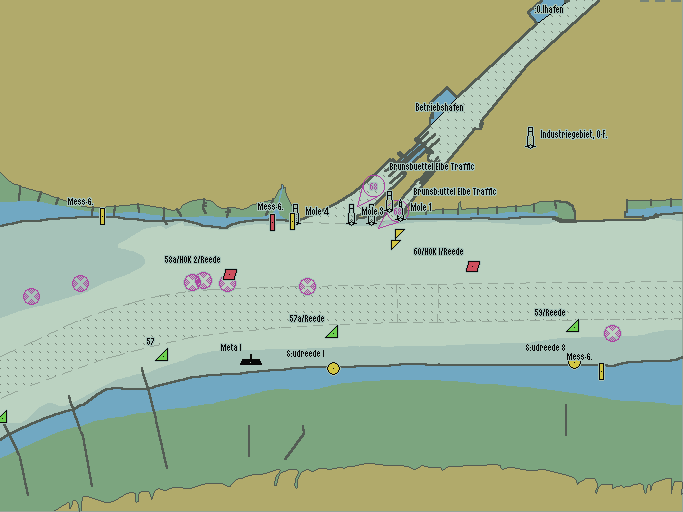 ΟΘΟΝΗ ΤΣΗΜΑΣΟ ECDIS: Βαζική Απεικόνιζη (Display Base) τρήζη απλοποιημένφν ζσμβόλφν Πηγή: Παλληκάρης, Α. κ.α. Νασηικά Ηλεκηρονικά Όργανα.