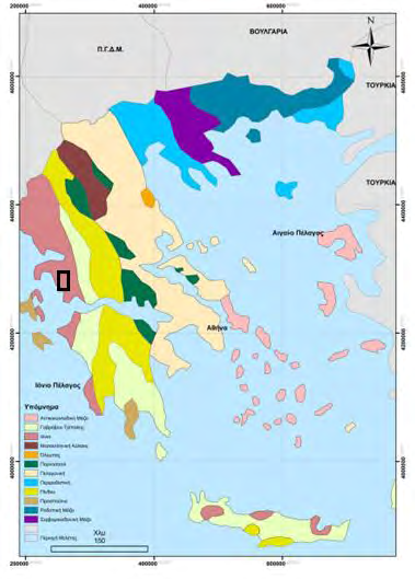 τόσο προς το βορρά όσο και προς το νότο. Η κύρια εµφάνιση του φλύσχη παρατηρείται στο σύγκλινο µεταξύ της Κλόκοβας και της Βαράσοβας και την προς βορρά προέκτασή του.