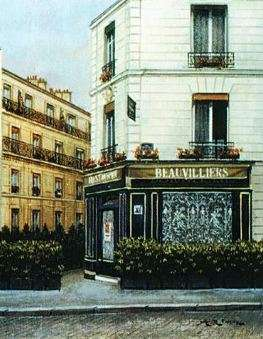Αυτό το ανθοστόλιστο κατάστημα της Montmartre που δημιούργησε με αγάπη ο σεφ και ιδιοκτήτης του Εντουάρ Καρλιέ έχει μια πολύ ρομαντική ατμόσφαιρα Το μενού