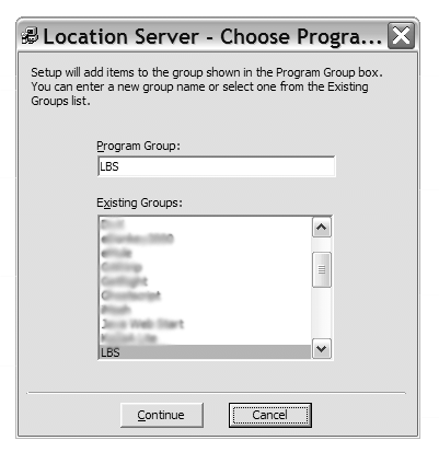 directory click on "Change Directory" and select the desired directory name. When done, click on to continue. 5. In the next Screen(Fig.1.