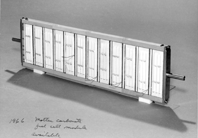 Molten Carbonate Fuel Cell Technology In a molten carbonate fuel cell (MCFC), carbonate salts are the electrolyte.