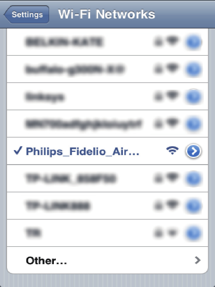 Συμβουλή Αν το Philips_Install XXXXXX δεν περιλαμβάνεται στη λίστα, δοκιμάστε να ξανακάνετε αναζήτηση για τα διαθέσιμα δίκτυα Wi-Fi.