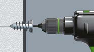 izolácie (uťahovací nástavec TORX T40, väčšinou bez predvŕtania), následne sa zaskrutkovaním vrutu 4 5 mm upevní nadstavbový