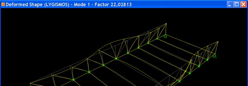 ΚΕΦΑΛΑΙΟ 3 ΓΡΑΜΜΙΚΗ ΑΝΑΛΥΣΗ ΕΥΣΤΑΘΕΙΑΣ SAP2000 / 3D / 2I Για καλύτερη προσέγγιση της συμπεριφοράς του φορέα, εξετάζεται ένα τρισδιάστατο μοντέλο του φορέα.