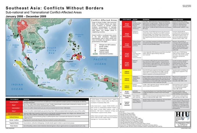 Διενέξεις στην Νοτιοανατολική Ασία Πηγή: US Department of State - Humanitarian Information Unit:https://hiu.state. gov/pages/home.asp x.