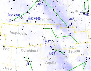 Αλώπηξ Vulpecula Είναι αστερισμός που σημειώθηκε πρώτη φορά το 1690, και είναι ένας από τους 88 επίσημους αστερισμούς που αναγνώρισε η Διεθνής Αστρονομική Ένωση.