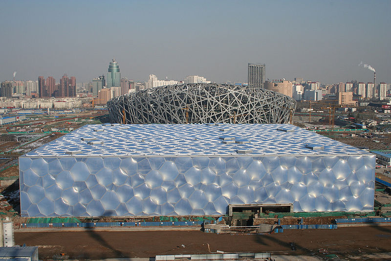 National Aquatics Centre, Πεκίνο, 2007-08 ETFE: Ethylene Tetrafluoroethylene (0.