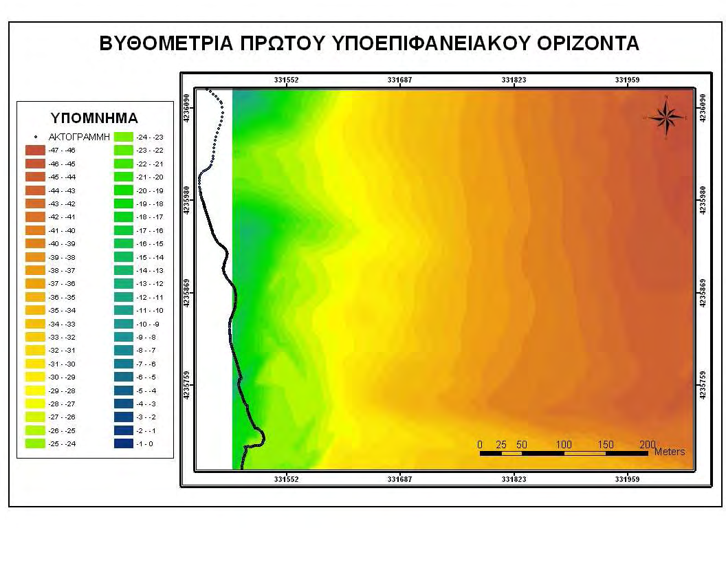 εφαρµογή της µεθόδου Ordinary Kriging. Χάρτης 4.1.