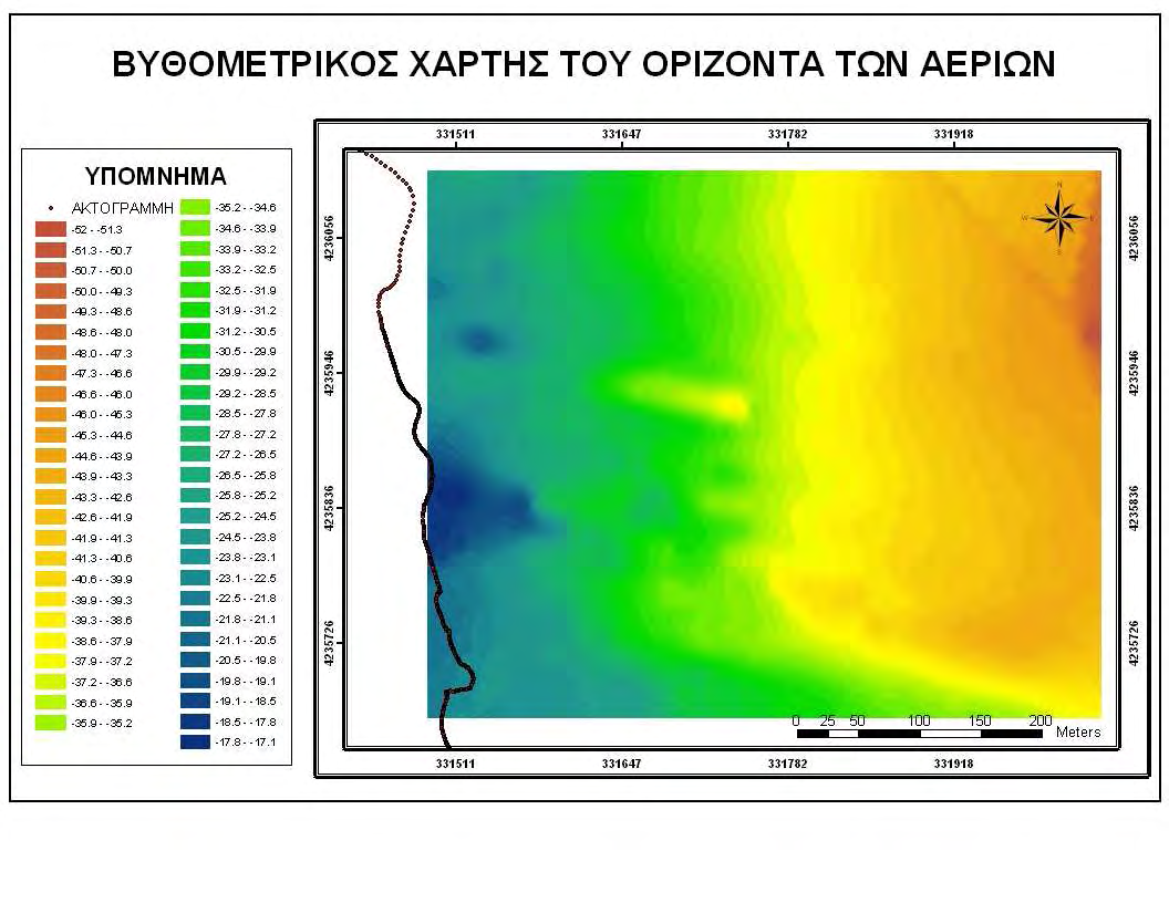 εφαρµογή της µεθόδου Ordinary Kriging. Χάρτης 4.1.