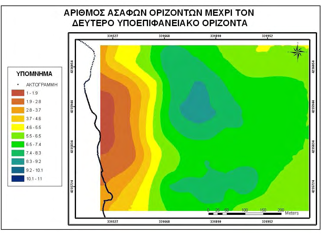 την εφαρµογή της µεθόδου Ordinary Kriging. Χάρτης 4.5.