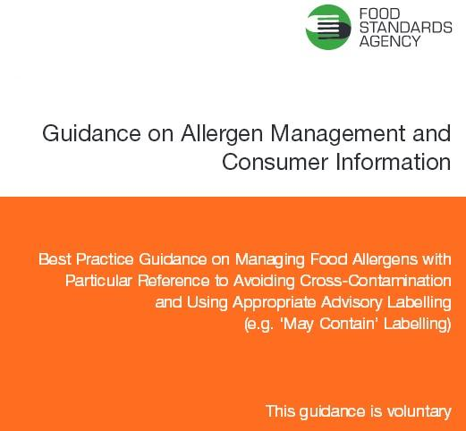 Allergen-Management, 2013 Guidance on