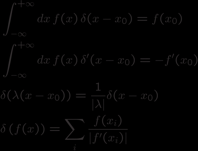 Ιδιότητες συνάρτησης δέλτα του Dirac (1) ρίζες της 17 Πρόβλημα: Αναπαράσταση συνάρτησης δ Μια