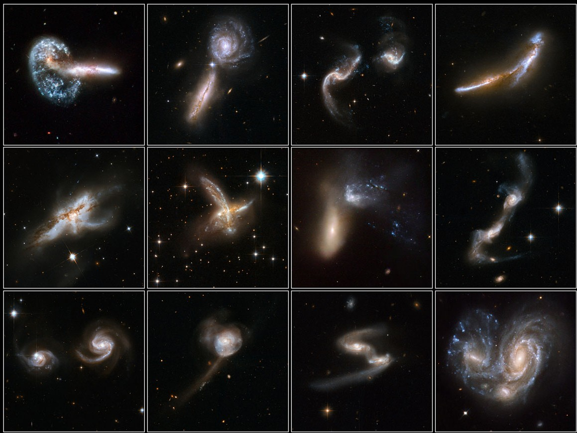 ΣΥΓΚΡΟΥΣΕΙΣ ΓΑΛΑΞΙΩΝ Εικόνα 9: Εικόνες γαλαξιών σε διαφορετικά