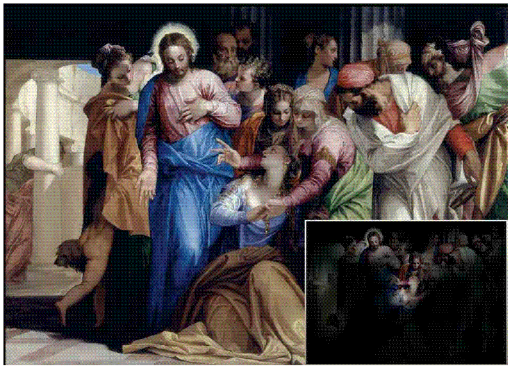 Τεχνικές εστίασης προσοχής Μελέτη εστίασης 131 υποκειμένων στον πίνακα του Veronese «Ο χριστός συνομιλών με γονατιστή γυναίκα».