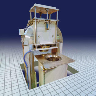 Κεφάλαιο 3-Η τεχνολογία της Υπερυψηλής Υδροστατικής Πίεσης Σχήμα 3.5 Αυτοματοποιημένη μονάδα ΥΥΠ σε κάθετη διάταξη με μέγιστη πίεση λειτουργίας 600 MPa.