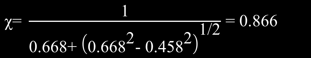 φ = 0.5[1+ α(λ - 0.