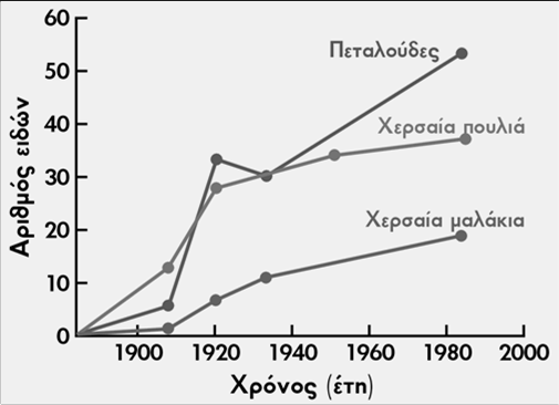 του ηφαιστείου ÖÜóåéò äéáäï Þò êáôü Clements: (á) Ãýìíùóç (â) ÌåôáíÜóôåõóç ôùí åéäþí (ã) ÅãêáôÜóôáóç ôùí åéäþí