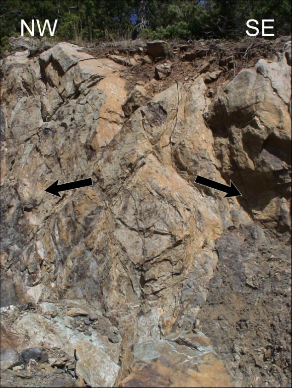 20: NW-SE dextral and NE-SW sinistral strike-slip faults cutting the ophiolites, next
