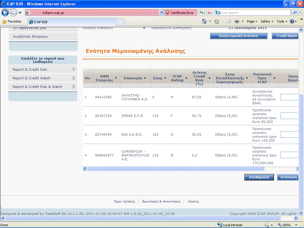 17. Κάληε θιηθ ζηε κπάξα θύιηζεο. 18. Κάληε θιηθ ζην ζύλδεζκν Οη Απαληήζεηο κνπ. 19. Κάληε θιηθ ζην ζύλδεζκν Σξίκελν Από 01/10/2010 Έσο 31/12/2010 Αξηζκόο Εεηήζεσλ 23. 20. Κάληε θιηθ ζην ζύλδεζκν A.E.