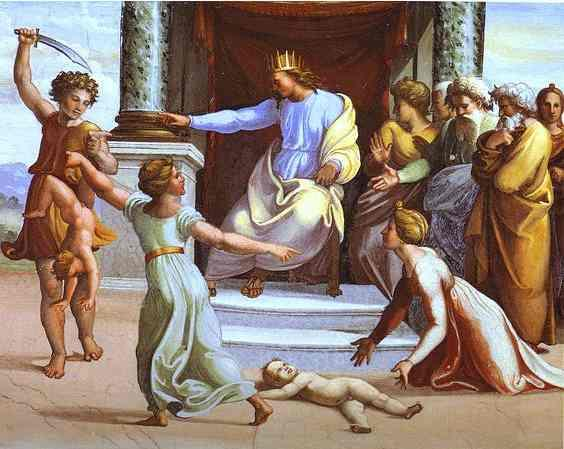 Ο βασιλιάς Σολομών και η δίκη των δύο γυναικών Η αγάπη του για το Θεό αλλά και η επιθυμία του πατέρα του Δαβίδ για την ανοικοδόμηση του Ναού του Θεού, είχε ως αποτέλεσμα να κατασκευάσει ένα μοναδικό