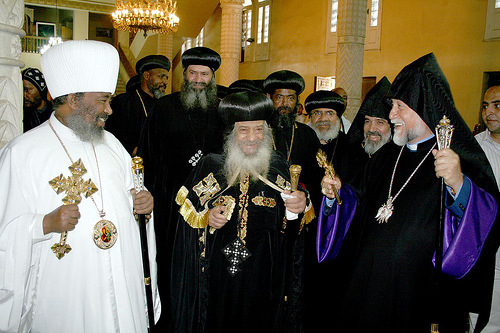 UNITY - From left to right, Abune Paulos, Patriarch and Catholicos of the Ethiopian