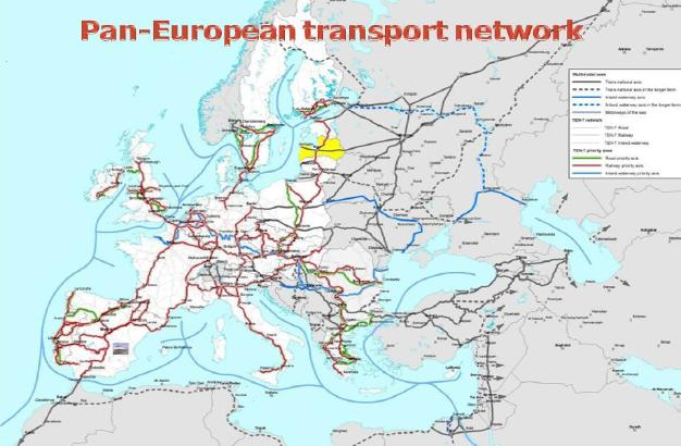 Χάρτης 6.4 : Διευρωπαϊκό Δίκτυο Χερσαίας Μεταφοράς 6.1.2 S.W.O.T.