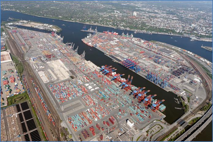 HHLA Container Terminal Burchardkai (Πρόκειται να κατασκευαστούν σύγχρονοι Twin-Forty γερανοί εμπορευματοκιβωτίων οι οποίοι θα φορτώνουν ή να ξεφορτώνουν δύο εμπορευματοκιβώτια 40 ποδών με μία μόνο