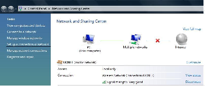 Επιλογή Network and Sharing Center (Κέντρο δικτύου και κοινής χρήσης). 4.